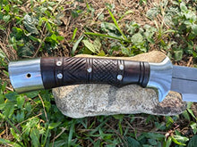 Fwosi Tactical Machete - 13-Inch Full Tang Magar Machete Fixed Blade Knife, Custom Knife with Carbon Steel Blade - Handmade in Nepal - Plus Leather Sheath with Belt Loop