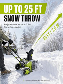 SHUMIAO Electric Snow Blower 40V, 20-Inch Clearing Width, Dual LED Lights