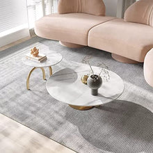 DIEYPOL Coffee Table Retro Slate Coffee Table Simple Living Room Round Table Combination Coffee Table Home Coffee Table Mesa para Centro De Sala(B)