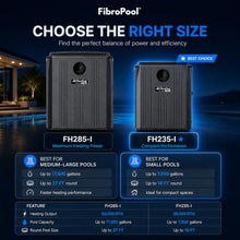 FibroPool FH235-i Pool Heat Pump - Inverter WiFi - 35,000 BTU - Titanium