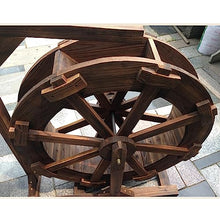Water Fountain for Garden,Outdoor Water Wheel Fountain,Water Feature Ornamental Fountain Waterfall Feng Shui Wheels,Living Water Feature Patio Pool Pond Wooden Garden Indoor Decorative (Size : 90cm)