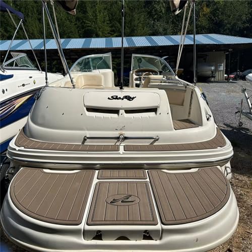 Algasan Boat EVA Faux Teak Decking Mat for 2000 Sea Ray Sundeck 240 Swim Platform - Multiple Color Options Available