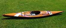 Wooden Boat USA Wooden Kayak with 2 Stripes 15-Feet Natural Wood