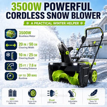 40V Cordless Snow Blower for Home and Property Clearing 4Batteries