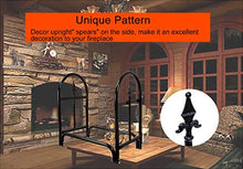 DJVHSRI Firewood Rack Farmhouse Style Iron Fireplace Log Holder Rack, Small Firewood Lumber Storage Holder, for Outdoor/Indoor/Fire Pit, Tall 58Cm,