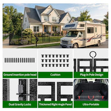 Decorative Garden Fence Metal Dog Fence Outdoor, 40in (H) x 108ft (L), 42 Panels + 6 Gates, Heavy Duty Garden Fencing Animal Barrier for Patio & Flower Bed, Black-Silver