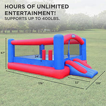 SUNNY & FUN Inflatable Bounce House 12x10.5 Feet with Air Blower Blue/Red