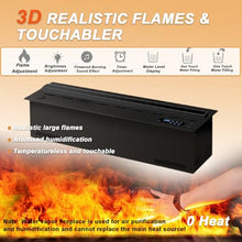 Recessed 3D Version Water Vapor Fireplace/9 Color Led Realistic Atomized Flame, Touch Screen & Remote Control, 3D Atomizing Electric Fireplace - for Tv Cabinet/Desktop Decoration 150cm/59.06in