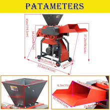 HQHAOTWU 4-Blade Hay Cutter and Kneading Machine Red