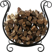 Semicircle Floor Firewood Storage Holders Wrought Iron Firewood Log Rack