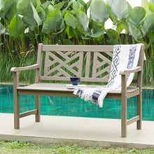 Cambridge Casual Weathered Teak Maine 4-Foot Garden Bench, Solid Teak Wood Patio Furniture, Weather-Resistant Outdoor Furniture for Garden, Lawn, Porch, Backyard, Deck, Balcony