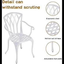 DUYHBAWRS 3-Piece Outdoor Bistro Set Cast Aluminum Patio Furniture Armchairs Design Garden Porch Table and Chairs Set