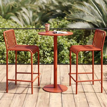 TBJEN Wrought Iron Tables and Chairs, Outdoor Tables and Chairs Creative high-Legged bar Open-air Villa Courtyard Cafe Milk Tea Shop Balcony(10)