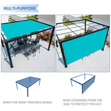E&K 12'x30' Waterproof Sun Shade Sail Straight Edge Rectangle Canopy Shade Cover with Grommets UV Block for Pergola Backyard Garden Patio Deck Outdoor (Turquoise)