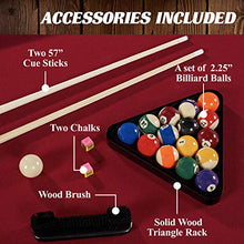 Barrington Billiards Arlington Drop Pocket Table Dark Wood Grain/Red