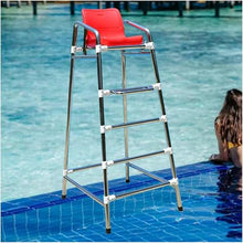 KGBNYSS Pool Ladder 190cm Tall Life-Guards Observation Chair Volleyball Court Referee Chair, Rescue Ladder Detachable for Poolside Beach Dock