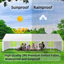 GarveeLife 20'x40' Heavy Duty Outdoor Party Tent with Removable Sidewalls and Waterproof Canopy White