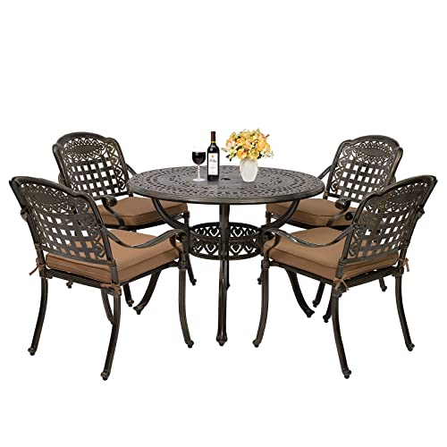 Onlyeah 5-Piece Outdoor Furniture Dining Set with Cushions