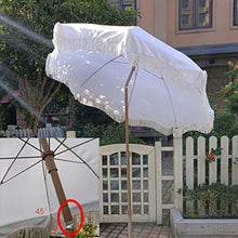 Garden Umbrella With Tilt Function, Large Market Table Umbrella, Sun Shade For Outdoor, Terrace, Balcony, Pool, Beach, Camping, Decoration, 2m, White