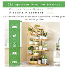 ZJDYDY Plant Stand, Bamboo Windmill Multi-Layer Flower Shelf Ladder, Storage Organizer Display Plant Rack, for Balcony Patio Garden Corner Living Room Study/Double/6 Tier