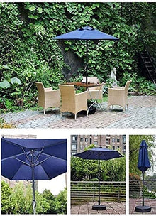Housewares Sun Parasol Umbrella Garden Round Garden Parasol, Sunshade, UV50+, Outdoor Patio Umbrella with Crank for Cafe Beach Pool, 6 Sturdy Ribs (Color : Beige)