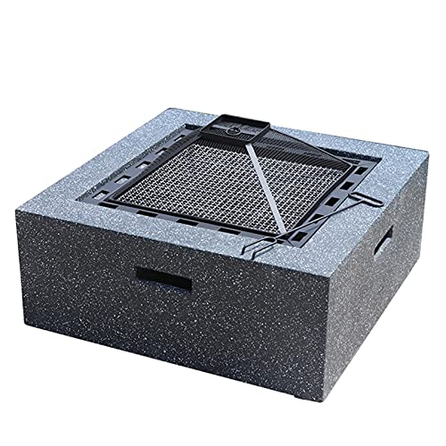 SLGGPJBU Outdoor Fire Pit Garden Terrace BBQ Leisure Table, Outdoor Cooking Fire Pit, Wood Burning Fire Bowl, Multifunctional Heating Fireplace
