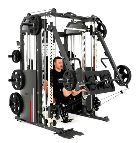 MiM USA Hercules Pro Commercial Smith Machine & Functional Trainer Black