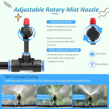 Fvmsse Leak-Free Garden Misting System with Adjustable Spray Nozzles