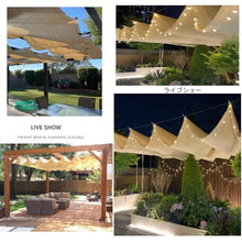 QWEASDF Retractable Wave Canopy pergola Cover,Outdoor Retractable Pergola with Sun Shade Canopy Patio,for Garden Porch Beach Pavilion Grill Gazebo Modern Yard Grape Trellis(W2.2*L10m/W7.22*L32.81ft)