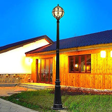 Lights Outdoor Courtyard E27 Column Light Villa Landscape Lighting Fixture European Traditional Mediterranean Aluminum Ball Streetlight Glass Globe Waterproof Lawn Light Garden Community Park Pathway