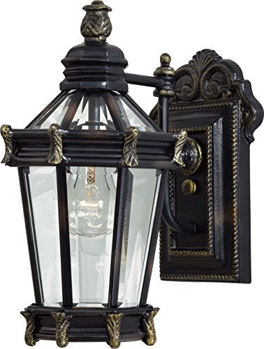 Minka Lavery Spanish Outdoor Wall Light Stratford Hall Lantern 100 Watts Heritage with Gold Highlights