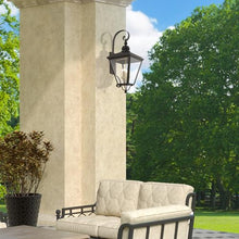 Livex Adams 4 Light Extra Large Outdoor Wall Lantern Antique Brass/Brushed Nickel