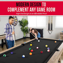 GoSports 8 ft Pool Table with Wood Finish Black