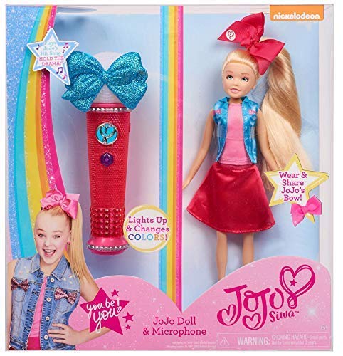 JoJo Siwa 10-Inch Doll & Light Up Microphone Set Multicolor