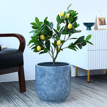 iumLeap Outdoor Indoor Garden Plant Pots Plant Vase Gray Ceramic Coffee Table Tabletop Decorative Flower Pot Flower Pot 9.8/10.6/11.8 Inches Plant Container Accessories