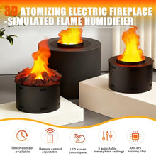 Sushangmao 2025 Upgraded Water Vapor Fireplace 3D/Round 3D Water Vapor Fireplace-3d Stereoscopic Simulation Light Effect,Noiseless,with Remote Control,for Office, Home 30cm/11.8in