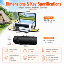 Solar Oven Portable Stove, 4.5L Outdoor Oven with Thermometer and Vacuum