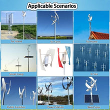 Pnpaea Wind Turbine Kit Household Generator Vertical Axis Permanent Magnetic Levitation Generator with MPPT Controller Easy to Install Wind Generator MixedColorsA-100W