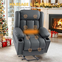KTYUERGHK Power Lift Recliner with Heat Massage, USB-C & Cup Holder