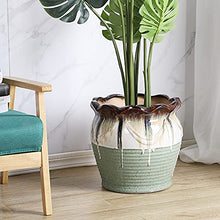 Flower Pots Plant Pots Outside Large Planter for Home & Garden Large Round Barrel Tub Garden Plant Pot Flower Planter with Drainage Holes - for Office, Desk, Indoor Table & Outdoor Garden ( 24cm)