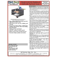 Pilot Rock Q-20 B2 Single Commercial Grade 20 Inch Park Style Charcoal Grill