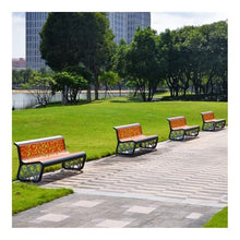 LUYOUBOZHU Patio Benches Stainless Steel Outdoor Chair - Park Bench with Backrest, Durable Garden Seat(180cm)