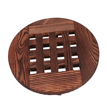 YYBOES Wooden Mobile Torus Flower Pots Base Movable Plant Pots Tray Potted Stand Rack Wheel Flowerpot Tray Flowerpot Wheel Round Tray Wooden Plants Pots Tray Flowerpot Tray Base