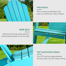 YITAHOME Outdoor Rocking Adirondack Chair Set of 4 Green