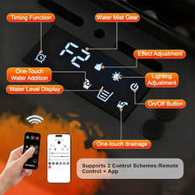 Sushangmao Upgraded Round 3D Water Vapor Fireplace/3d Water Vapor Fireplace/Humidifier, Realistic Flame Effect, Adjustable Mist/Flame Brightness, Remote+Touch Control, Low Noise 40cm/15.3in