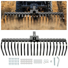 60 Inch 3-Point Steel Landscape Rock Rake for Compact Tractors