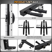 GOCAPTAIN Fitness Squat Rack Power Cage Black+White