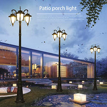 Post Lights Outdoor Lamp Post Lights Outdoor, Lamp Post Lights Outdoor, 320cm Outdoor Triple-Head Classic Lamp Post Light, Garden Pole Street Light,Thick Aluminum lamp Body, White Glass lampshade