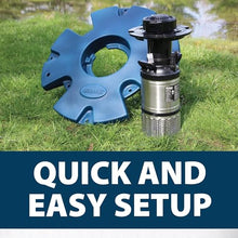 Airmax EcoSeries, Big Pond & Large Lake Floating Fountain, 1/2 HP Inline Oil Free Water Pump, 115 Volt Outdoor Electric Control Box, 100’ Power Cord