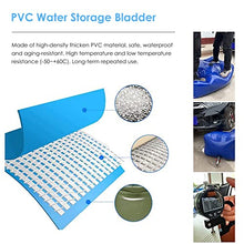 TBLOTYD Water Storage Bladder Containers Blue Shower Water Containers, Emergency Foldable Water Storage Bladder/Collection Bag, with Outlet Valve Connector, for Feeding Live,2x1.5x0.7m/2000L/528.3Gal